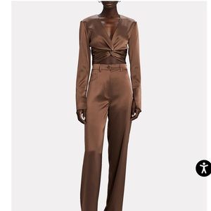 Nanushka Ula Gathered Crop Top NWOT